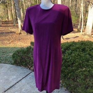 Talbots silk cocktail dress 👗 in magenta size 8